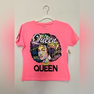 Pink Graphic Tee with Queen Design